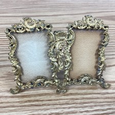 Vintage Or Antique Ornate Small Double Frame In Louis XV Style 3” X 4.5” picture