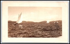 Postcard RPPC Yachts Racing Southwest Harbor Southwest Harbor ME M80 picture
