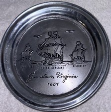 Cast Craft Limited Edition Pewter Jamestown VA 1607 Ship plate Wall Hanging picture