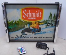 Schmidt Beer Snowmobile Scene LED Display light sign box picture
