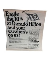 1967 Dorado Hilton Puerto Rico Golf Vacation Vintage Travel Ad 5 x 5.5 picture