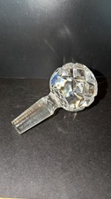 Large Stopper Glass Crystal Pressed Or Cut Vintage EUC For Decanter Bottle picture