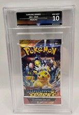 Pokemon Surging Sparks Pikachu Sealed Booster Pack GetGraded 10 Gem Mint 2024 picture