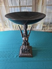 Antique Bronze Greek Revival Winged Sphinx Tazza  picture