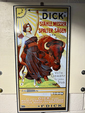 Vintage Genuine Original F. Dick Porcelain Enameled Dealer Advertising Sign NOS  picture
