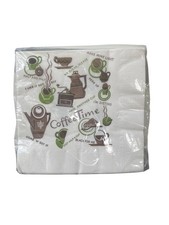 Vintage 15 Rust Craft Browne Luncheon Napkins Coffee Time 13.5
