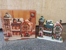 Mervyns Village Square VTG 2000 Christmas Book Store/Bakery Lighted House  Rare picture