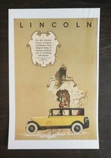 Vintage 1920s Lincoln Yellow Classic Car Coachmade Body Full Page Original Ad picture