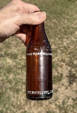 RARE STRAIGHT SIDE COCA COLA AMBER ERROR BOTTLE