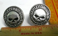 2- Willie G Harley license plate bolts HD collectible old motorcycle memorabilia picture