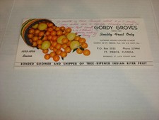 Vintage 1955-1956 Season Gordy Groves, Ft Pierce,Florida Brochure picture