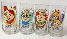 Alvin And The Chipmunks Vintage Drinking Glasses Complete Set Of 4 Glasses 1985 picture