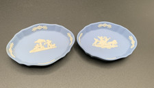 Wedgwood Jasperware Blue Dishes Lot of Two Vintage Excellent Used Condition picture