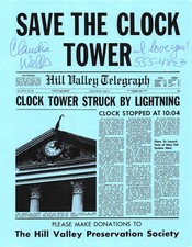 Claudia Wells Signed Autograph Back To The Future Clocktower Flyer Beckett BAS picture
