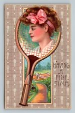 Tennis Racket Lady 