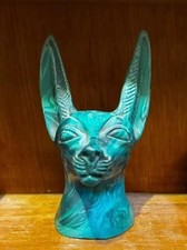 Ancient Egyptian Antiquities Head Goddess Anubis Rare Pharaonic Egyptian BC picture