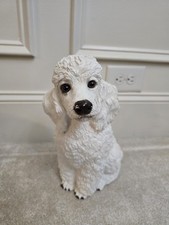 Vintage 1984 White Poodle Statue 12” Universal Statuary Corp #323 USA Retro picture