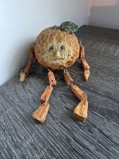 Vintage Fruit Shelf Sitter Anthropomorphic Orange Peach Vintage 1980s Resin picture