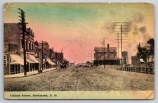 Villard Street Dickinson North Dakota ND Stores Bakery As-Is c1910 Postcard picture