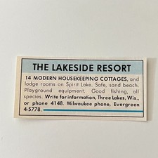 Lakeside Resort Modern Housekeeping Cottages Three Lakes WI 1963 WI Ad TAK2-S7 picture