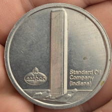 1974 - Amoco Standard Oil Company Indiana Revenue Spent Breakdown Medal  - B17B picture