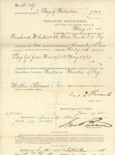 Civil War Treasury Department Document - 1865 picture