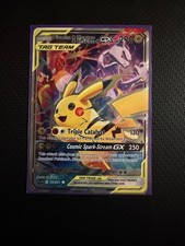 Pokemon Pikachu & Mewtwo & Charizard GX Tag Team Non-TCG Art Card Display picture