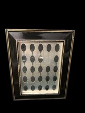 RARE Jay Strongwater Black Enamel Picture Frame Fits 7x5 Photo Metal Holes READ picture