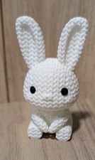 3D Printed Knitted Bunny Rabbit Figurine 2.75