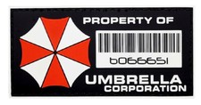 Resident Evil Property of Umbrella Corp Patch [PVC Rubber-Hook fastener  3.0