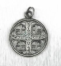 W & H Co. Church War Cross 'Christ Died For Thee' World War I/ II Pendant Charm picture