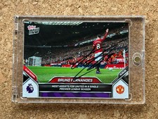 Bruno Fernandes Signed Topps Auto On Card Autograph Manchester United Autograph picture