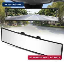 Car Rearview Mirror HD Glass 12 Inch Anti Glare Clip On Panoramic Wide Angle Car picture
