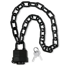 Heavy Duty Weather-Resistant Padlock with Chain, Anti-Theft Advanced Hardened... picture