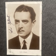 Vintage John Gilbert Cinema Postcard Autograph Signature Dedication picture