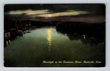 Knoxville TN-Tennessee, Moonlight on Tennessee River, Vintage Postcard picture