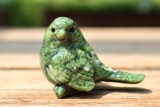 1pc Natural Green Jade Quartz Carved Bird Skull Crystal Reiki Decor Gift 2.4'' picture