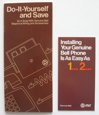 Lot of 2 Vintage 1981 AT&T Brochure Booklet Genuine Bell Telephone Installing picture