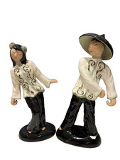 Pair of Vintage Hedi Schoop Hollywood California Ceramic Figures MCM picture