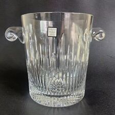 Vintage Marquis By Waterford Crystal Ice Bucket With Foil Sticker Heavy Clear  picture