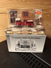 Code 3 Orange County California Crown Pumper Fire Truck 1/64 Die Cast #12954 picture