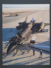1998 MAGAZINE PRINT of Lockheed SR-71 Blackbird at Edwards Air Force base picture