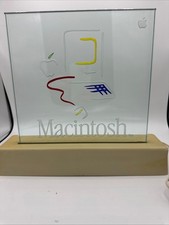 Original Apple Macintosh Glass Picasso Dealer Display Sign Vintage picture