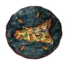 Vintage Sicily Palermo Italy  Hand Painted Vibrant Trinket Dish 4.5