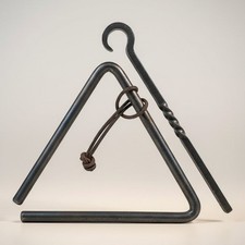Chuck Wagon Dinner Bell with Wrought Iron Striker & Leather Strap picture