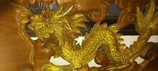 Hand carved Wooden Chinese dragons wall art. 4ft × 1ft × 2