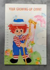 Hallmark Vintage Raggedy Ann Growth Chart Greeting Card..Mint..W Envelope picture