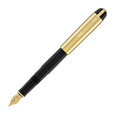 Wahl Eversharp Skyline Fountain Pen in Black Gold Trim - Medium - NEW in Box picture