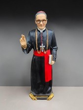 Vintage Hand Painted Polyresin Saint Oscar Romero Religious Figure statue picture