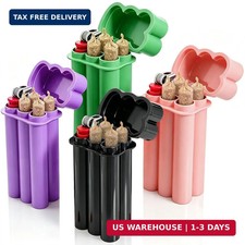 (4 Pack) King Size Pre-roll Cone Holder Case, 4-Hole Cigarette Case for Regular picture